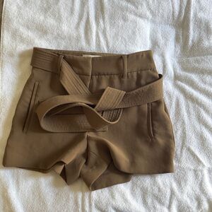Aritzia Wilfred High-Waisted Belted Shorts